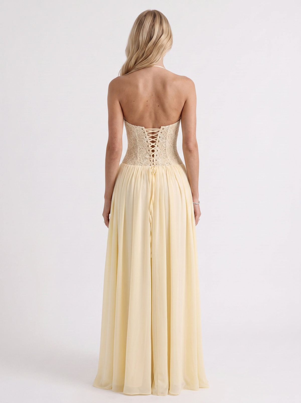Chiffon Drop Waist Maxi Dress