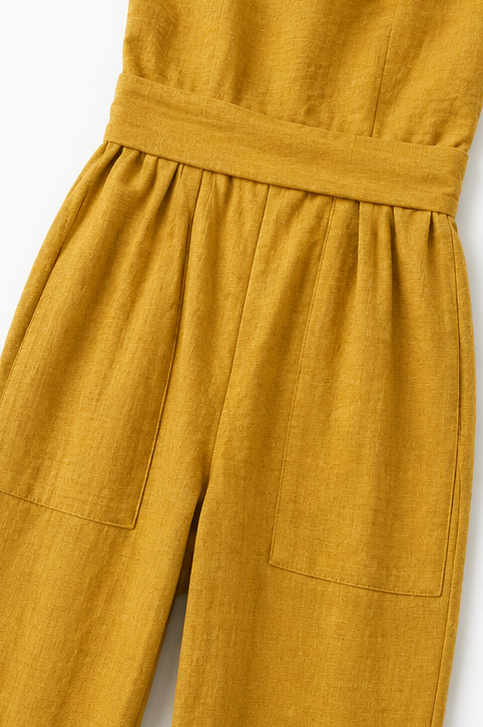 Crisscross Halter Wide Leg Jumpsuit