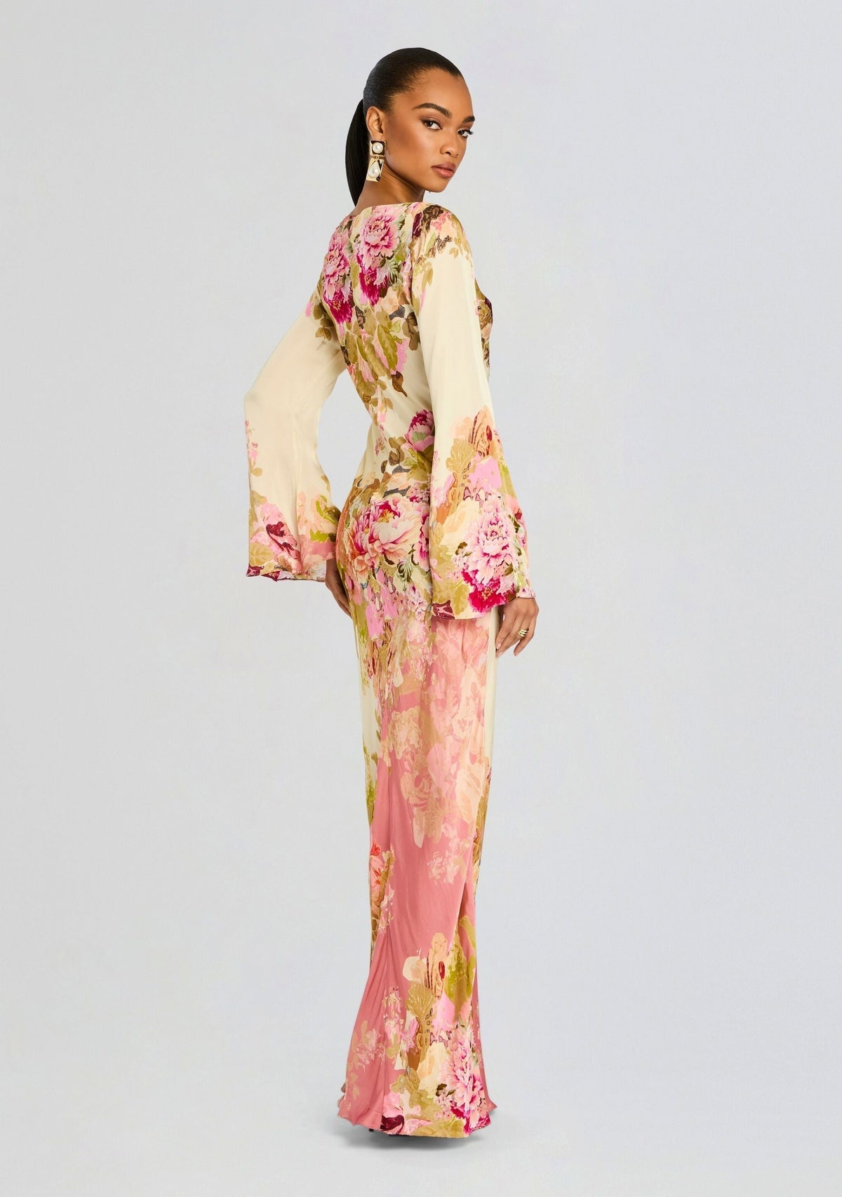 Floral Long Sleeve Maxi Dress