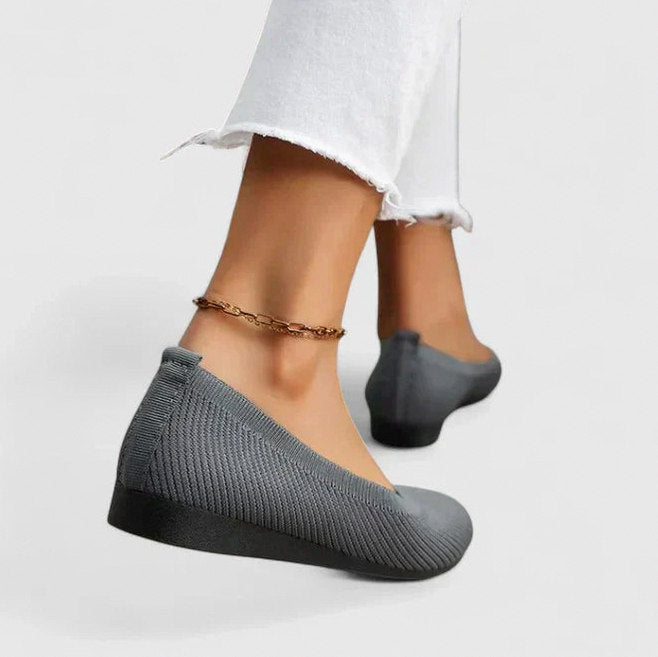 Knit Round Toe Ballet Flats