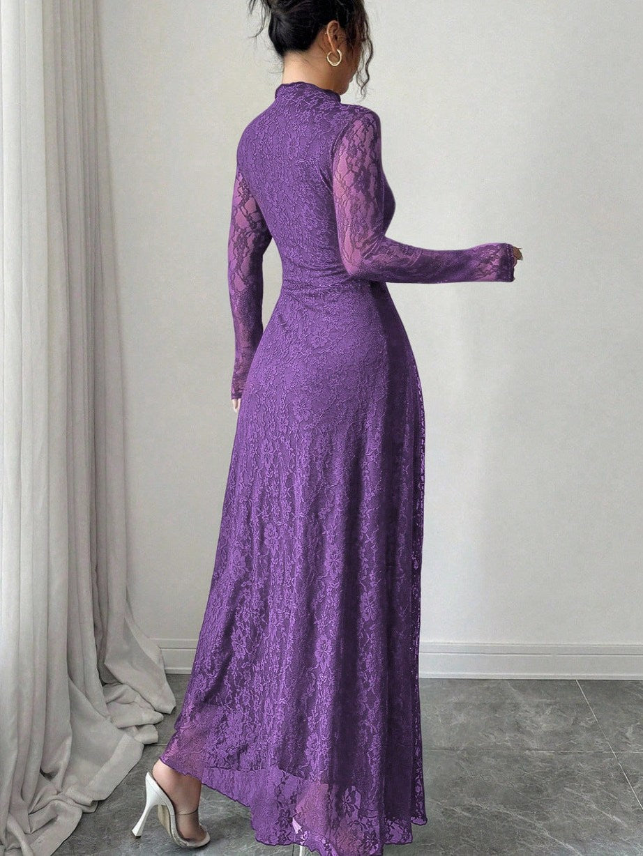 Lace Long Sleeve Maxi Dress