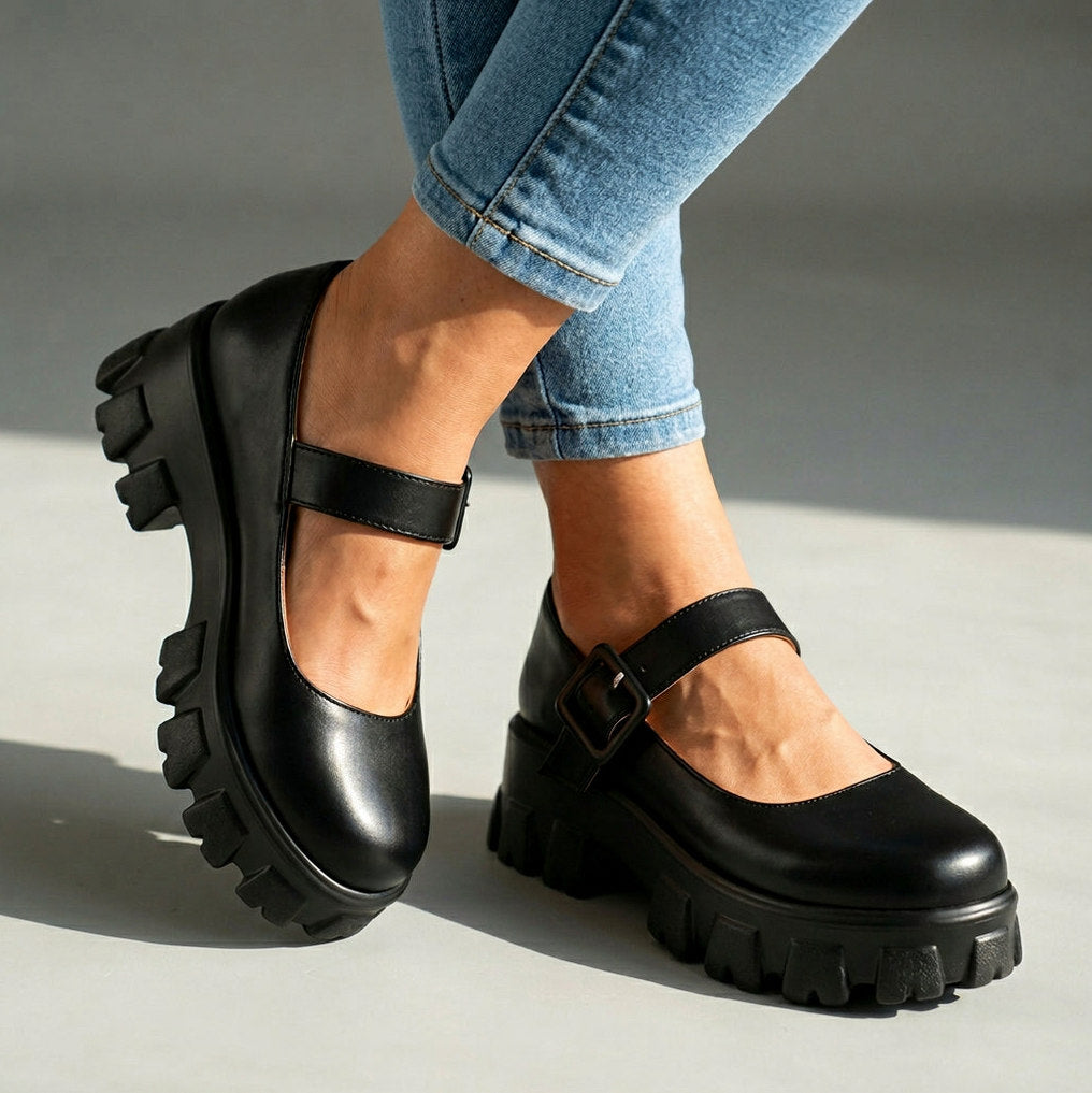 Platform Lug Sole Mary Janes