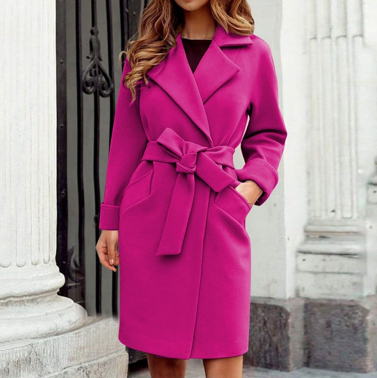 Belted Lapel Trench Coat