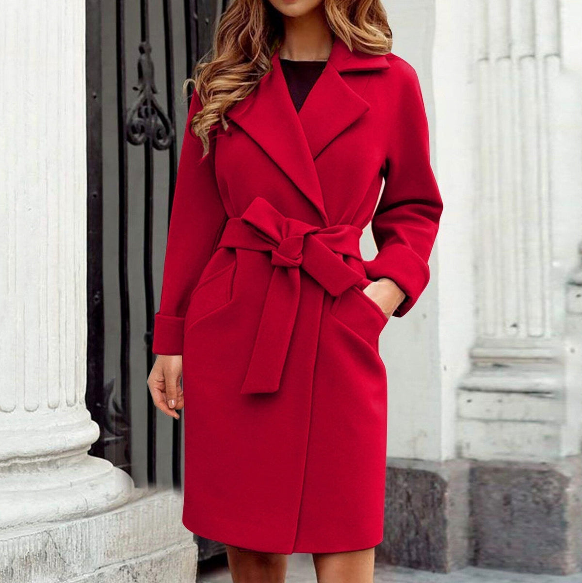 Belted Lapel Trench Coat