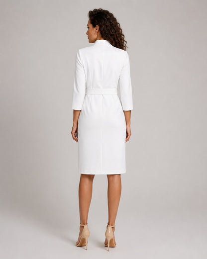 Belted Wrap Midi Dress