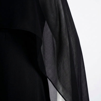 Chiffon Cape Maxi Dress