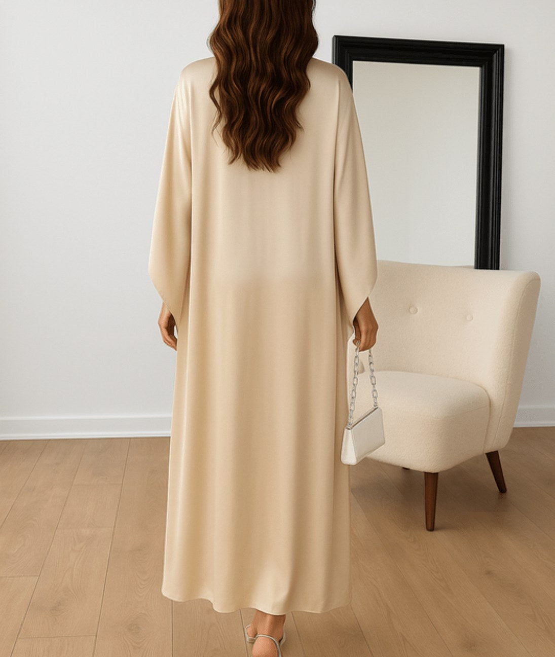 Chiffon Cape Maxi Dress