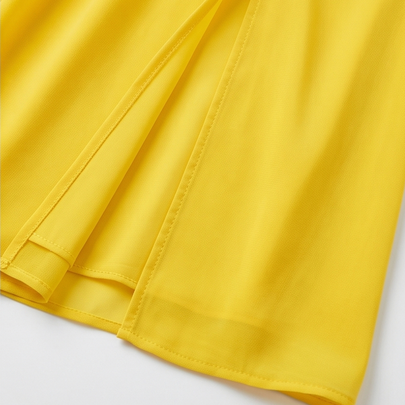 Chiffon Ruched High Slit Maxi Dress