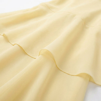 Chiffon Square Neck Tiered Maxi Dress