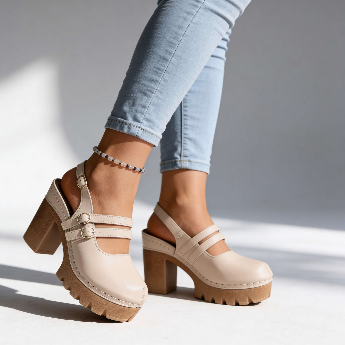 Chunky Platform Mary Jane Heels