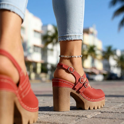 Chunky Platform Mary Jane Heels