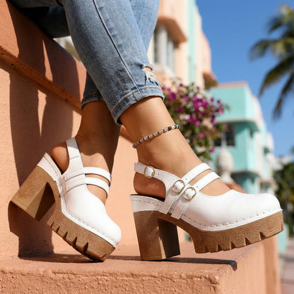 Chunky Platform Mary Jane Heels