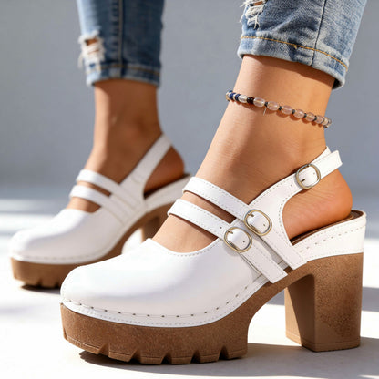 Chunky Platform Mary Jane Heels