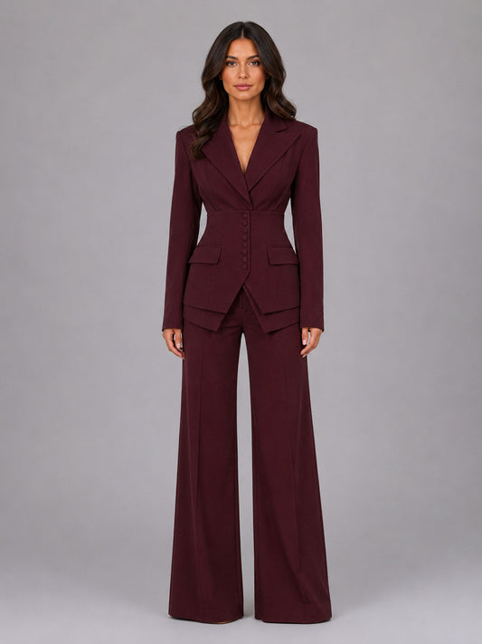 Corset Blazer Pant Set