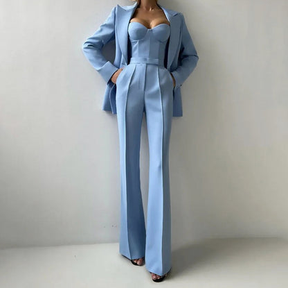 Corset Blazer Wide Leg Set