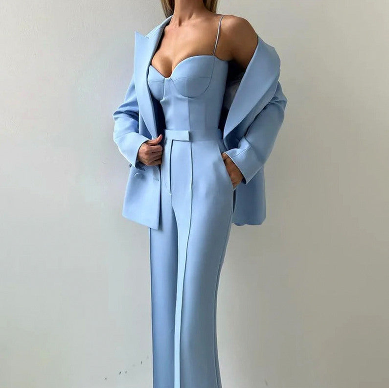 Corset Blazer Wide Leg Set
