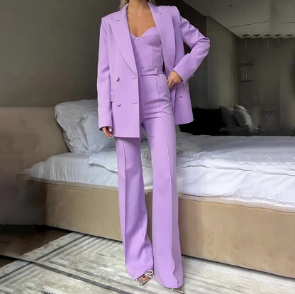 Corset Blazer Wide Leg Set