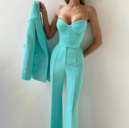 Corset Blazer Wide Leg Set