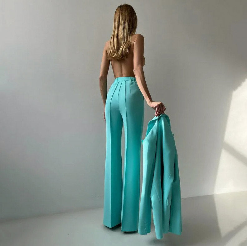 Corset Blazer Wide Leg Set