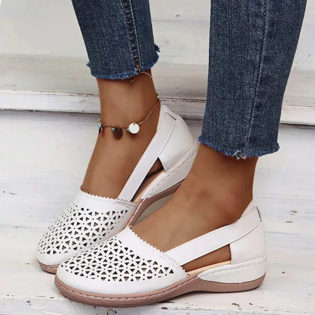 Cutout Wedge Loafers