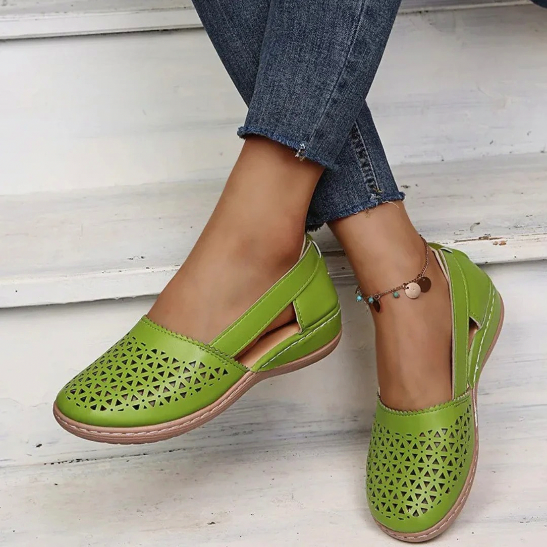 Cutout Wedge Loafers