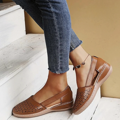 Cutout Wedge Loafers