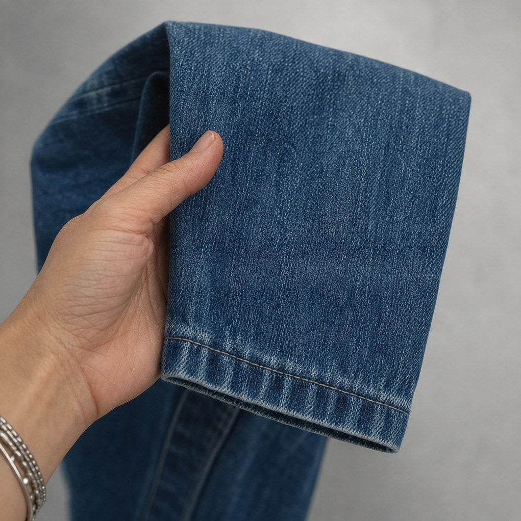 Denim Long Sleeve Button Down Maxi Shirt Dress