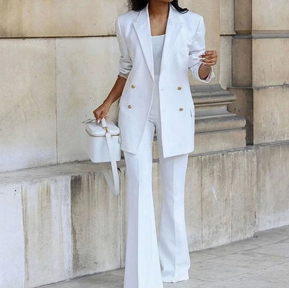 Double Breasted Blazer and Pants Set