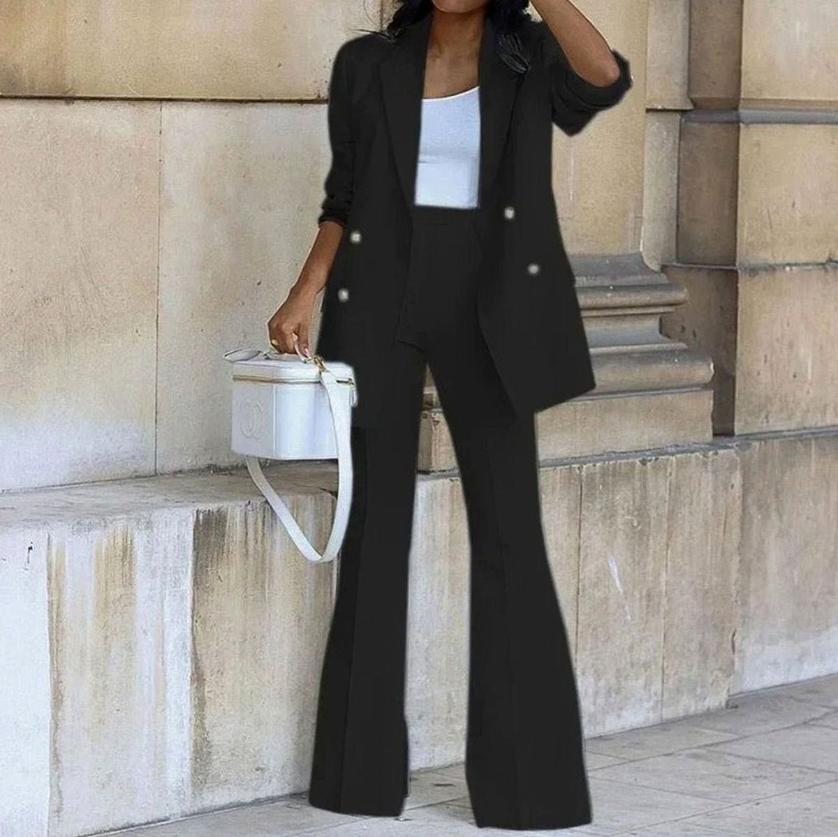 Double Breasted Blazer and Pants Set