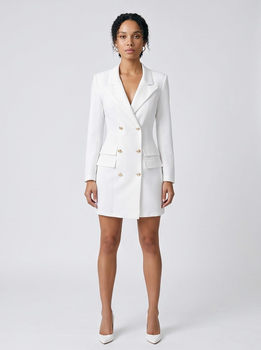 Double Breasted Blazer Mini Dress