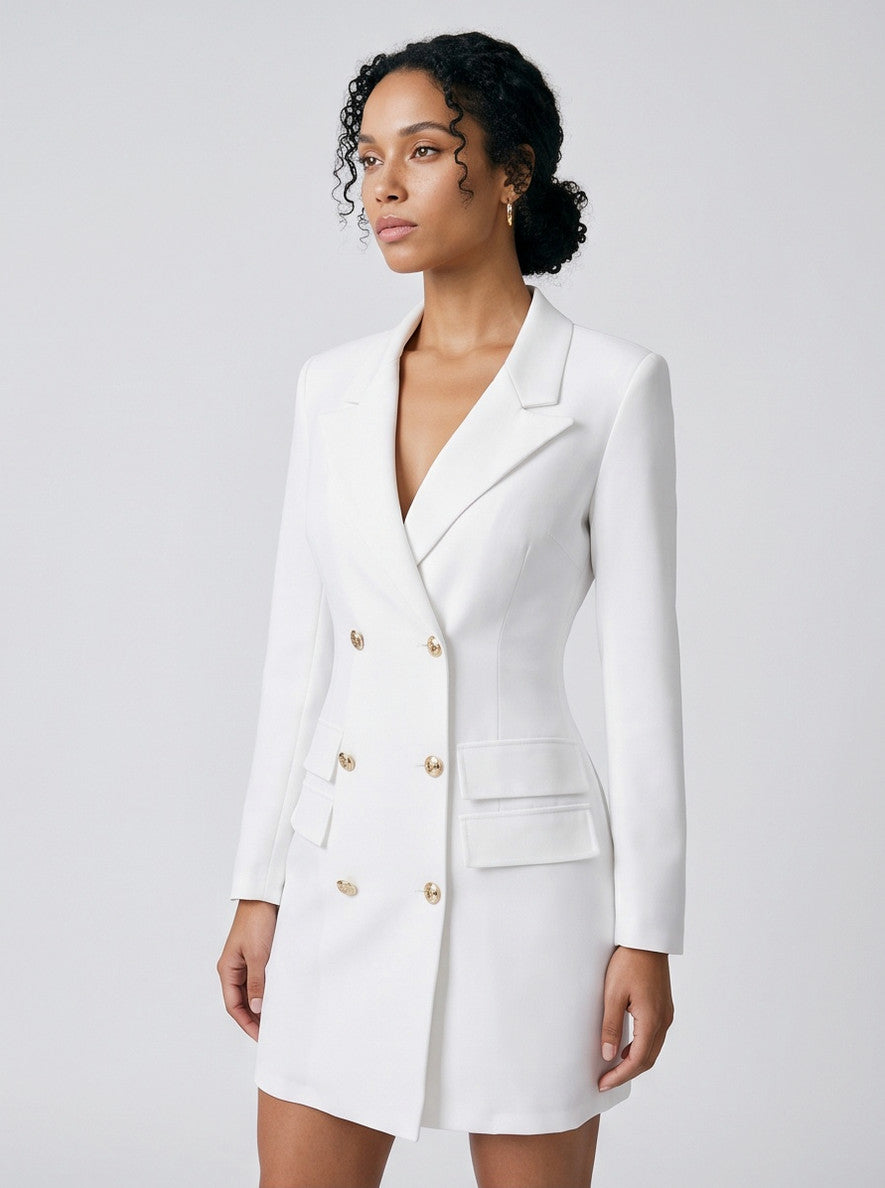 Double Breasted Blazer Mini Dress