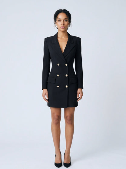 Double Breasted Blazer Mini Dress