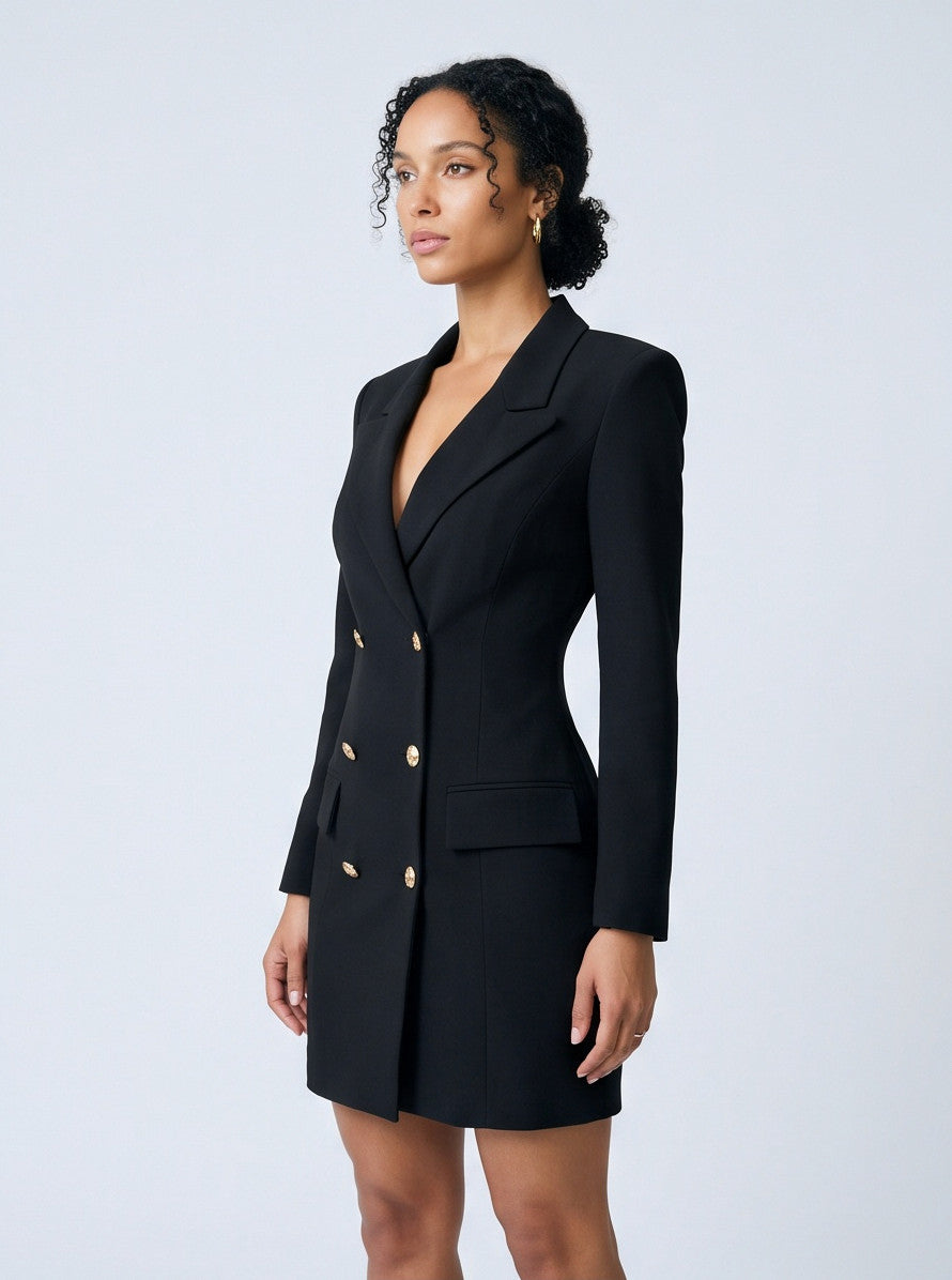 Double Breasted Blazer Mini Dress