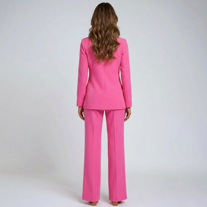 Fitted Long Sleeve Blazer Matching Set