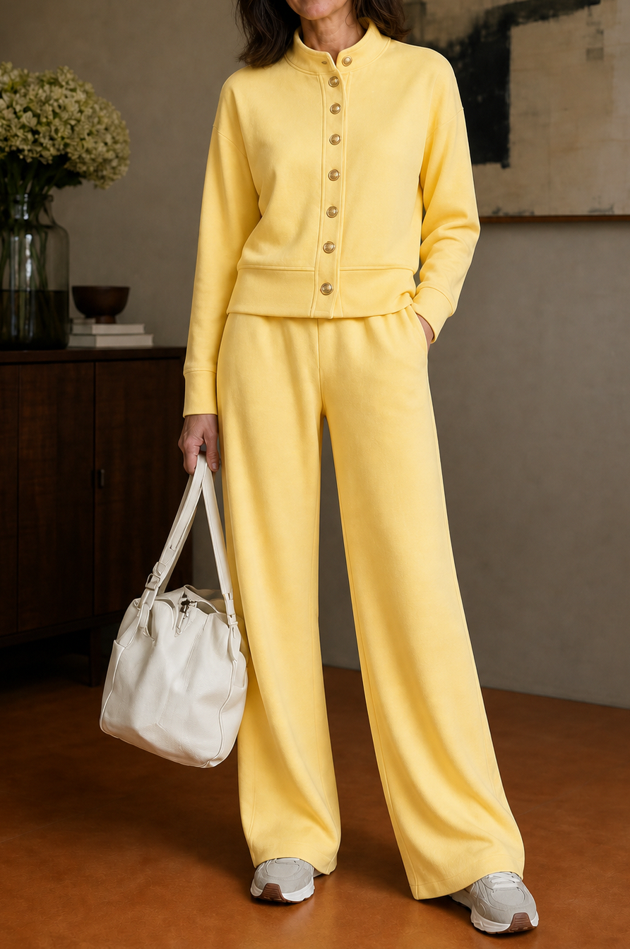 Fleece Button Front Matching Set