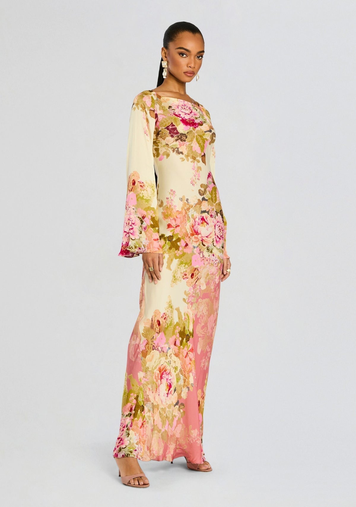 Floral Long Sleeve Maxi Dress