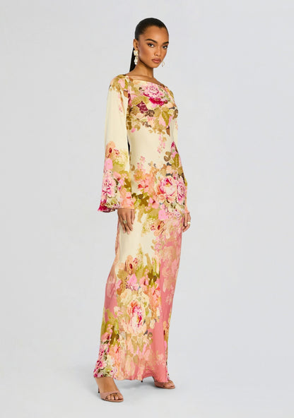 Floral Long Sleeve Maxi Dress