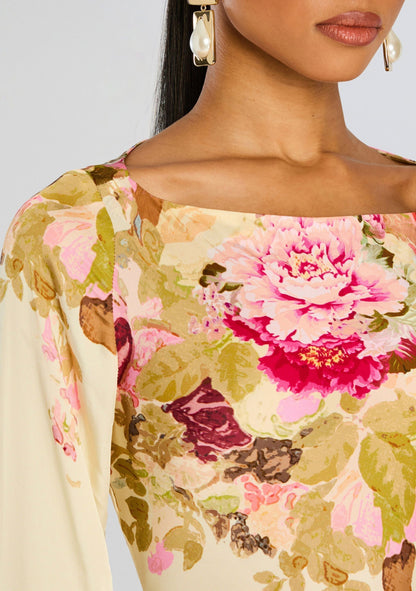 Floral Long Sleeve Maxi Dress