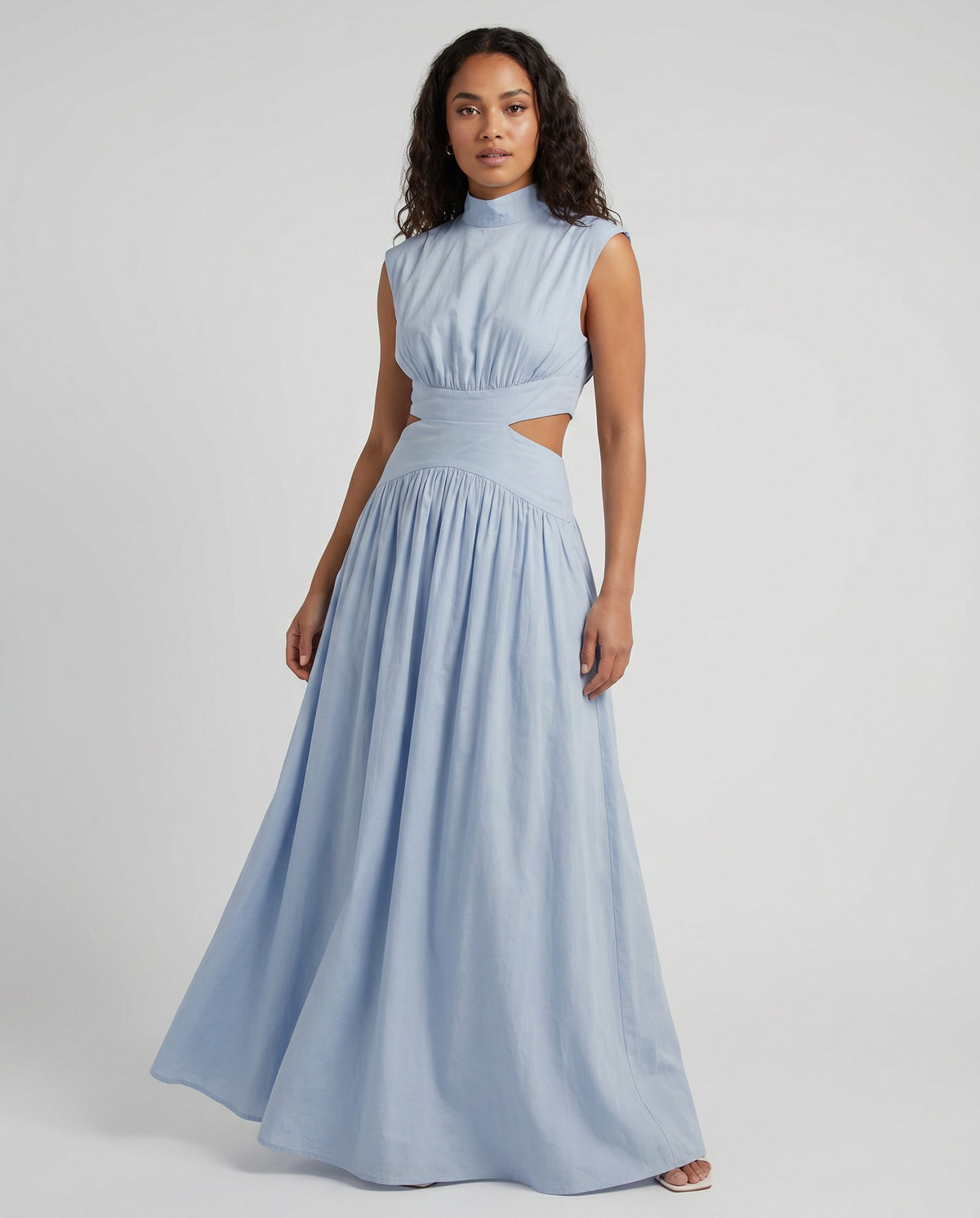 High Neck Cutout Maxi Dress