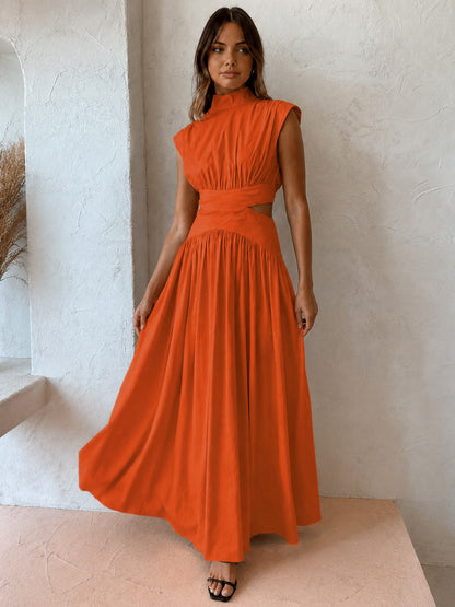 High Neck Cutout Maxi Dress