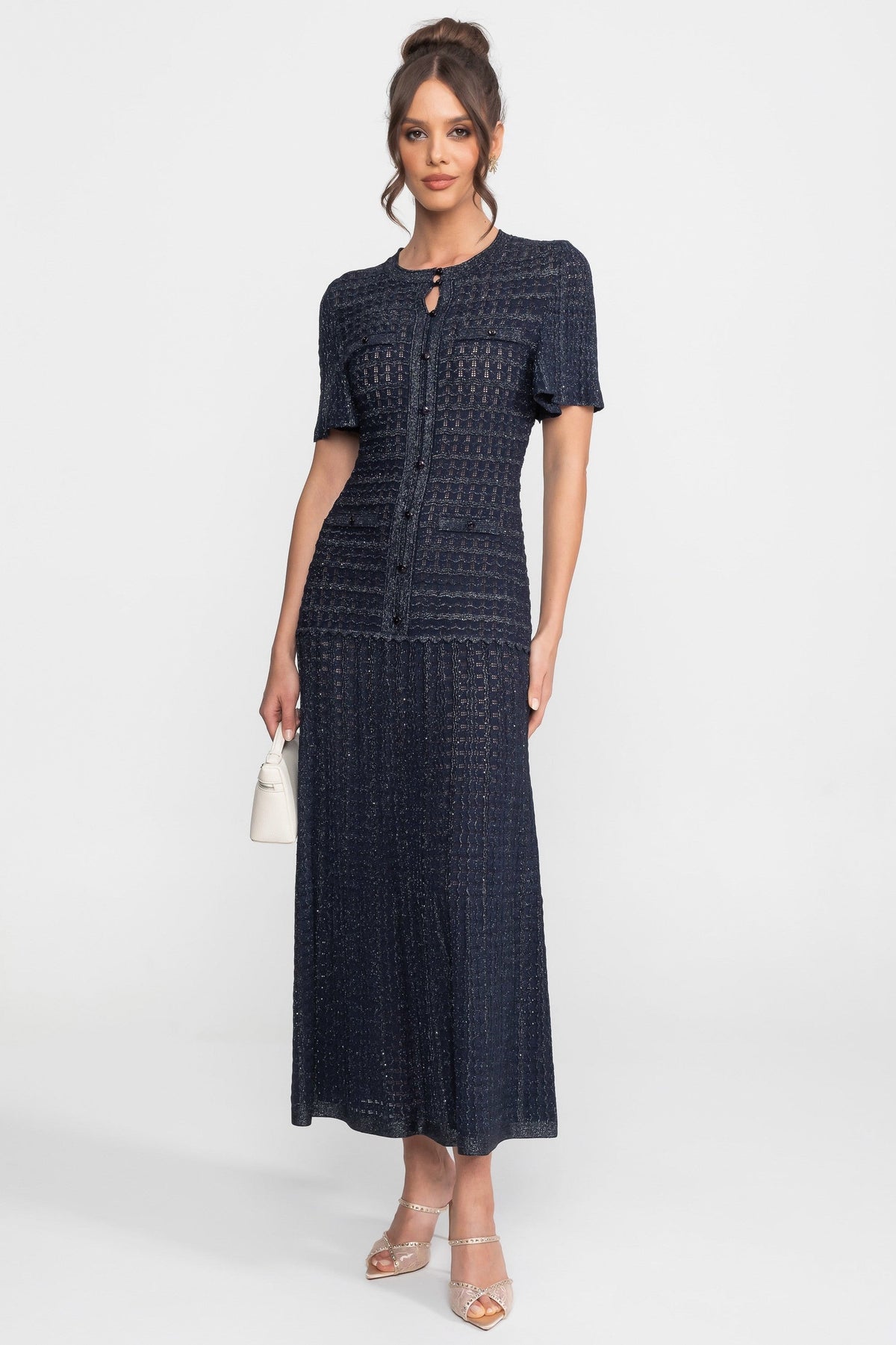 Knit Button Front Maxi Dress