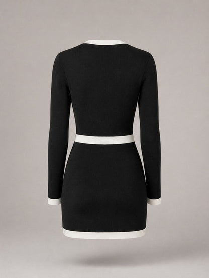 Knit Button Front Sweater Dress