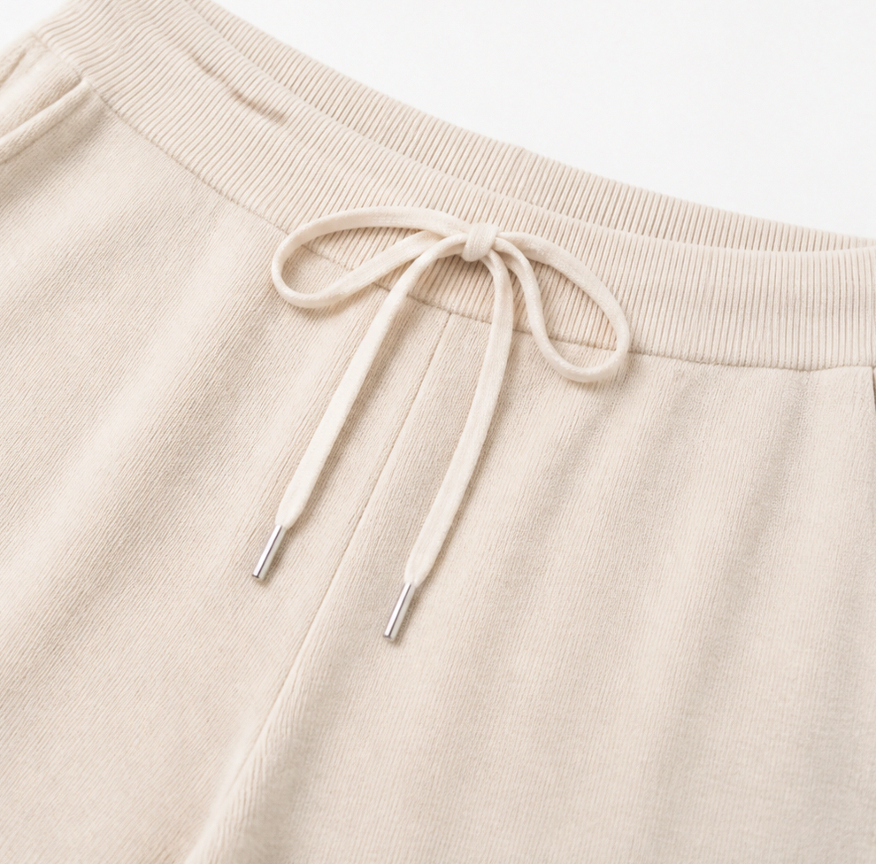 Knit Collared Wide Leg Set