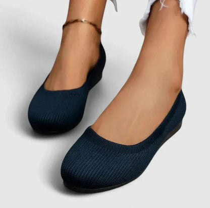 Knit Round Toe Ballet Flats