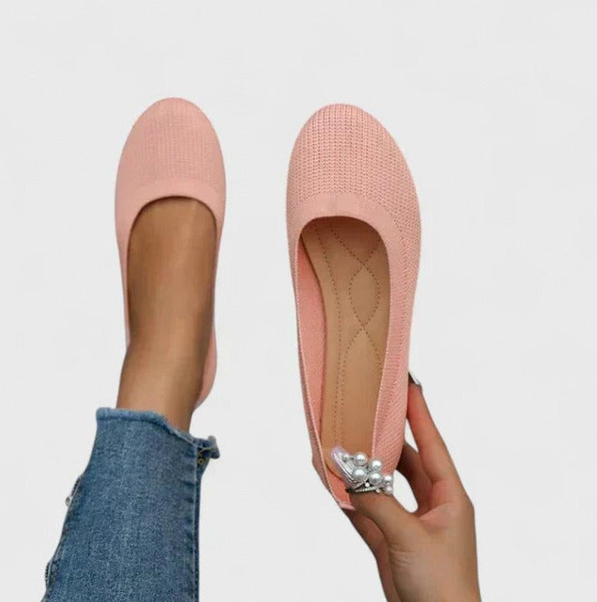 Knit Round Toe Ballet Flats