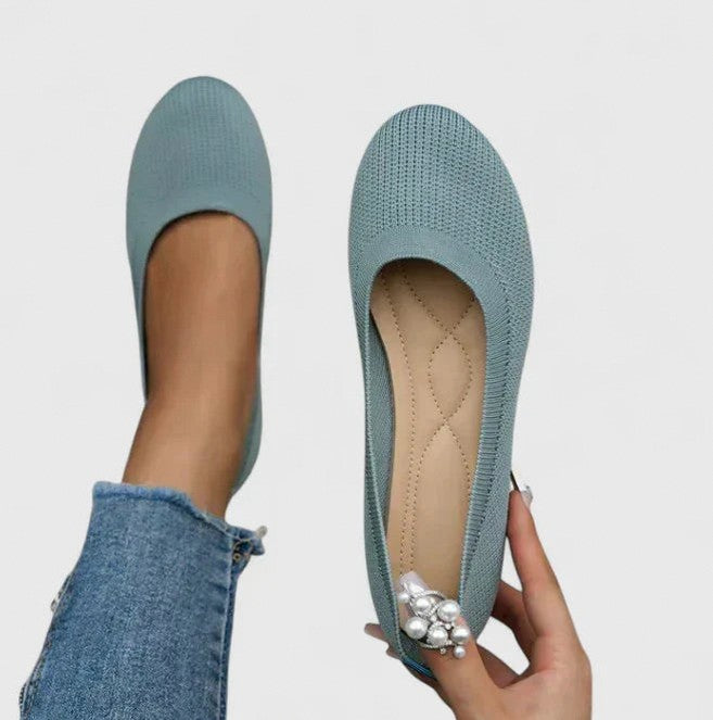 Knit Round Toe Ballet Flats