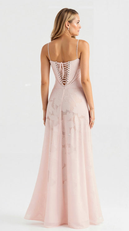 Lace Corset Sweetheart Maxi Dress