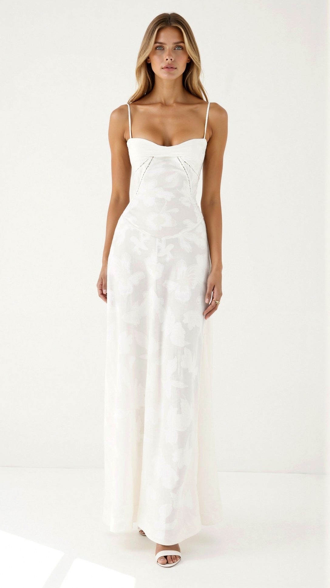 Lace Corset Sweetheart Maxi Dress