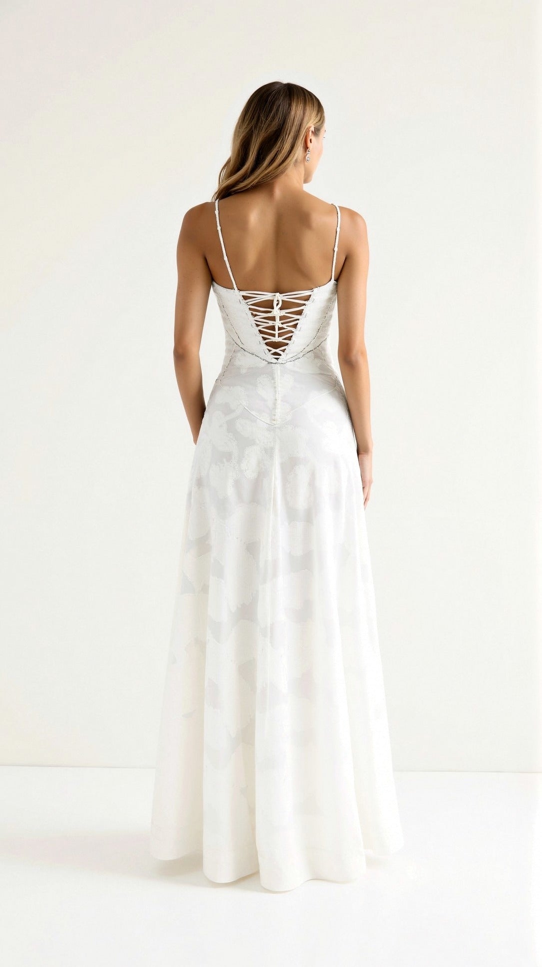 Lace Corset Sweetheart Maxi Dress
