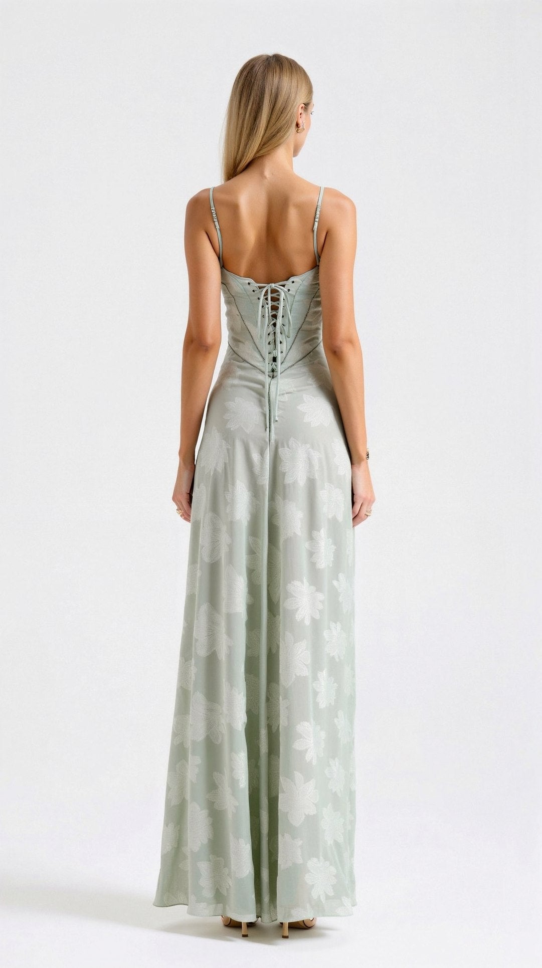 Lace Corset Sweetheart Maxi Dress